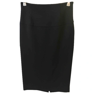 Pre-owned Patrizia Pepe Wool Mid-length Skirt In Black