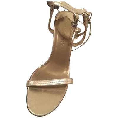 Pre-owned Givenchy Leather Sandals In Metallic