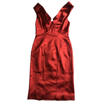 Pre-owned Zac Posen Mid-length Dress In Red