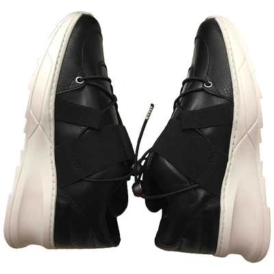 Pre-owned Filling Pieces Leather Trainers In Black