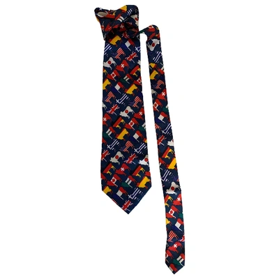Pre-owned Moschino Silk Tie In Multicolour