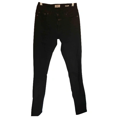 Pre-owned Closed Straight Jeans In Black