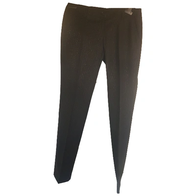 Pre-owned Tagliatore Black Wool Trousers