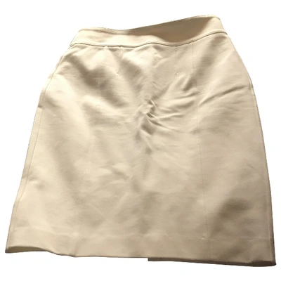 Pre-owned Burberry Mid-length Skirt In Ecru