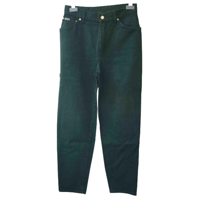Pre-owned Escada Green Cotton Jeans