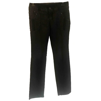 Pre-owned Ermanno Scervino Straight Trousers In Black