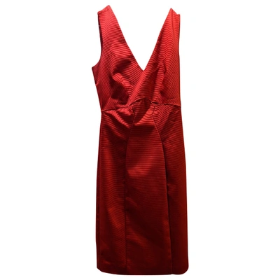 Pre-owned Zac Posen Mini Dress In Red