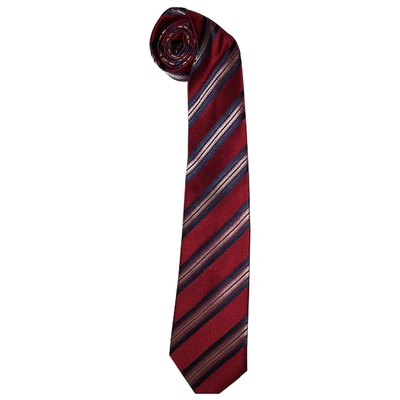 Pre-owned Guy Laroche Silk Tie In Red