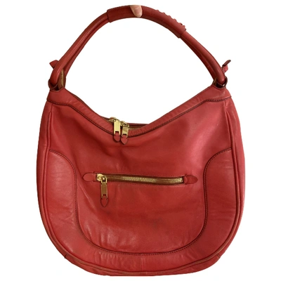 Pre-owned Jcrew Leather Tote In Red