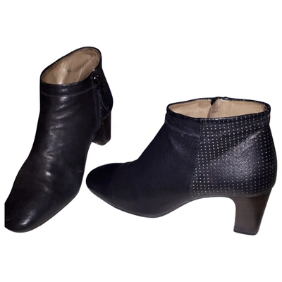 Pre-owned Laboratorigarbo Leather Ankle Boots In Black