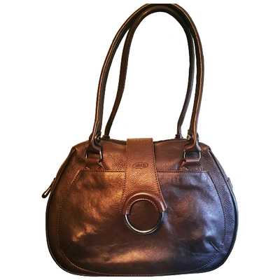 Pre-owned Bric's Leather Handbag In Brown