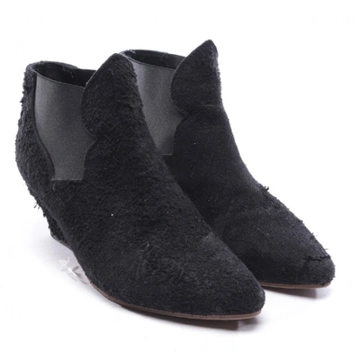 Pre-owned Acne Studios Cloth Ankle Boots In Black