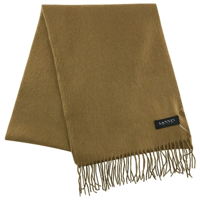 Pre-owned Lanvin Cashmere Scarf & Pocket Square In Camel