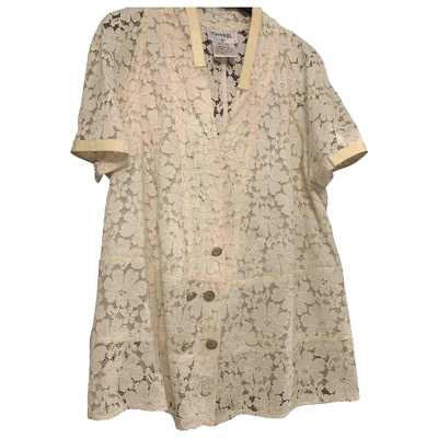 Pre-owned Chanel Lace Shirt In Beige