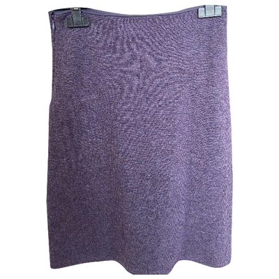 Pre-owned Blumarine Wool Mid-length Skirt In Purple
