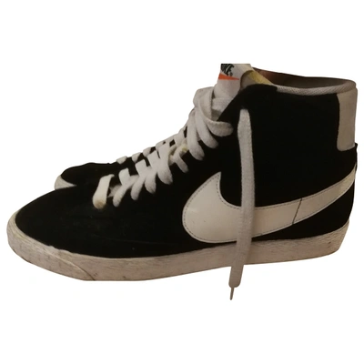 Pre-owned Nike Blazer Trainers In Black