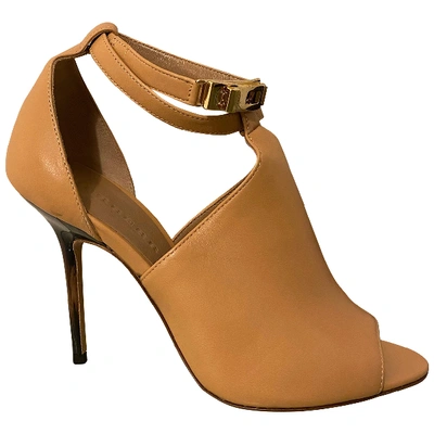 Pre-owned Burberry Leather Sandal In Camel