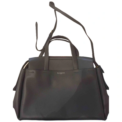 Pre-owned Balenciaga Leather Handbag In Grey