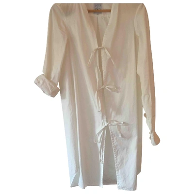 Pre-owned Sara Roka Mid-length Dress In White