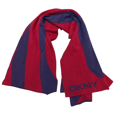 Pre-owned Dkny Scarf In Red