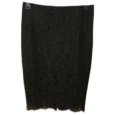 Pre-owned Set Mid-length Skirt In Black