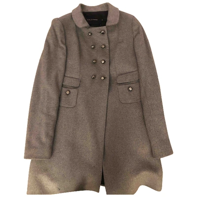 Pre-owned Tara Jarmon Wool Coat In Grey