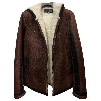 Pre-owned Armani Jeans Jacket In Burgundy