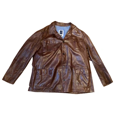 Pre-owned Bugatti Leather Jacket In Brown