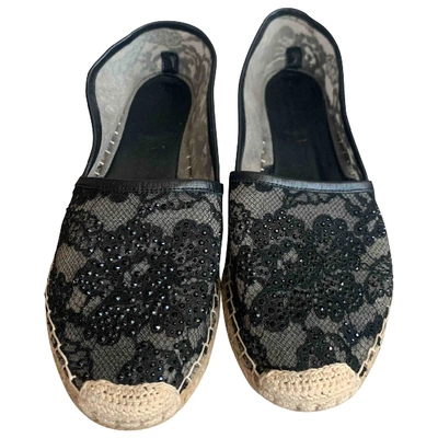 Pre-owned Le Silla Leather Espadrilles In Black