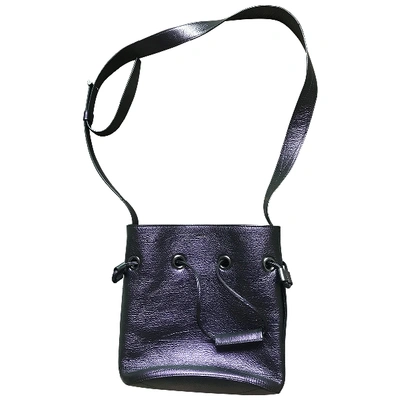 Pre-owned Lancel Huit Leather Handbag In Metallic