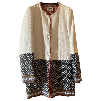 Pre-owned Bazar Deluxe Coat In Ecru