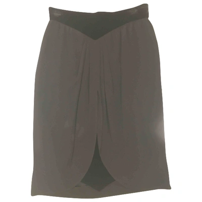 Pre-owned Valentino Velvet Mid-length Skirt In Black