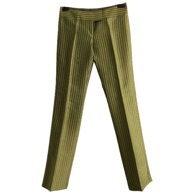 Pre-owned Alberta Ferretti Straight Trousers In Green