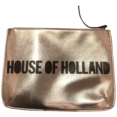 Pre-owned House Of Holland Silver Leather Clutch Bag