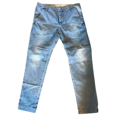 Pre-owned Dondup Blue Cotton - Elasthane Jeans