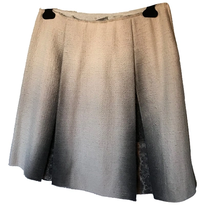 Pre-owned Bottega Veneta Wool Mid-length Skirt In Beige