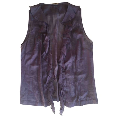 Pre-owned Miu Miu Purple Cotton Top