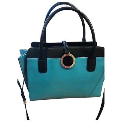 Pre-owned Bulgari Leather Handbag In Blue