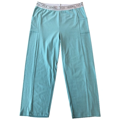 Pre-owned Kendall + Kylie Green Cotton Trousers
