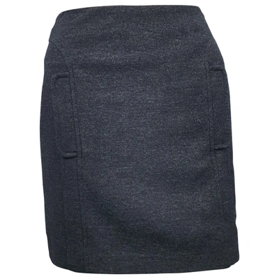 Pre-owned Versus Wool Mini Skirt In Grey