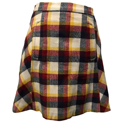 Pre-owned See By Chloé Wool Mini Skirt In Multicolour