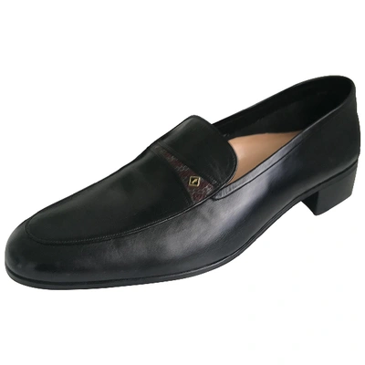 Pre-owned A. Testoni' Leather Flats In Black