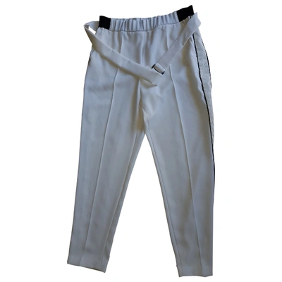 Pre-owned Max Mara Carot Trousers In White