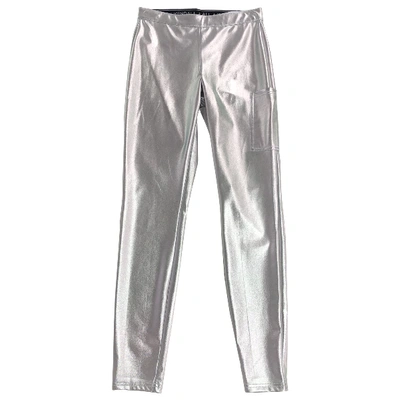Pre-owned Kendall + Kylie Silver Polyester Trousers