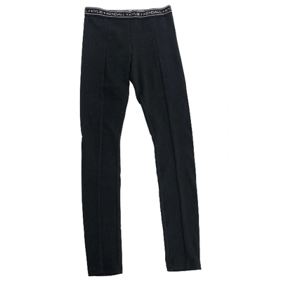 Pre-owned Kendall + Kylie Black Cotton Trousers