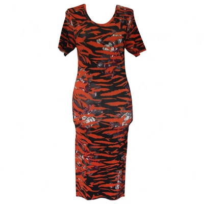 Pre-owned Mcq By Alexander Mcqueen Mid-length Dress In Orange