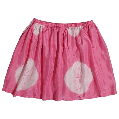Pre-owned Brigitte Bardot Silk Mini Skirt In Pink