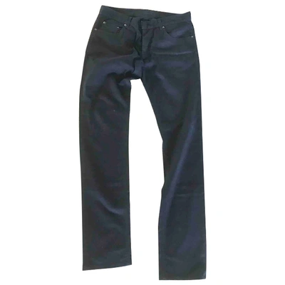 Pre-owned Prada Trousers In Blue