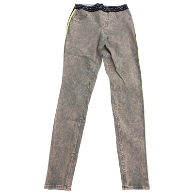 Pre-owned Kendall + Kylie Grey Cotton Trousers