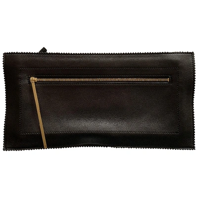 Pre-owned Tamara Mellon Black Leather Clutch Bag